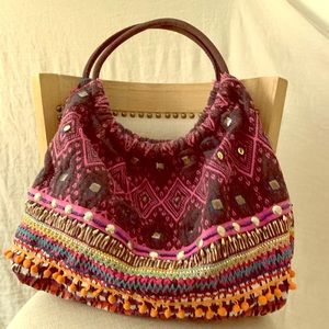 Anthropologie Embroidered Bohemian Bag